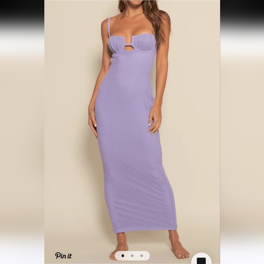 Montce Lavender Knit Maxi Dress